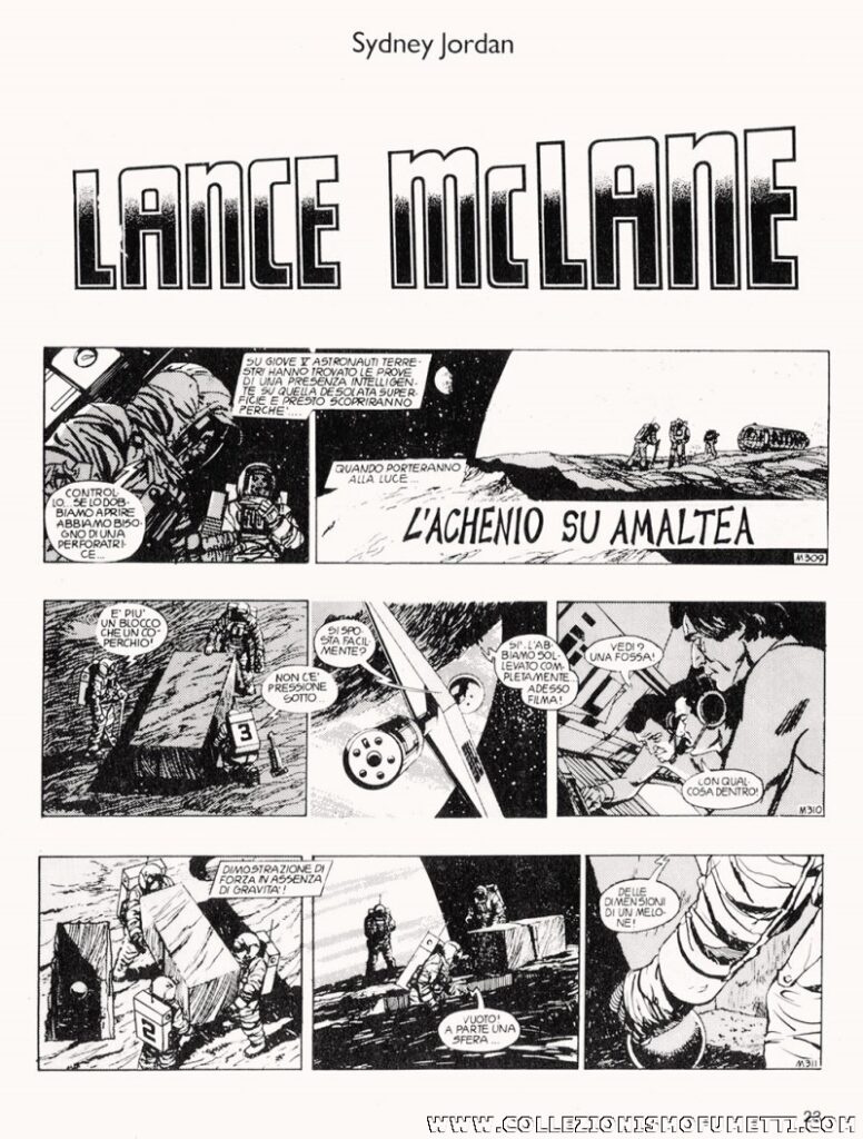 “Lance McLane”, as featured in the Italian title, Eureka no. 185, published in November 1978 by Editoriale Corno. Subsequent adventures ran in later issues