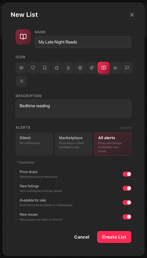 Neon Ichiban 2.0 Screenshot  - Custom Lists