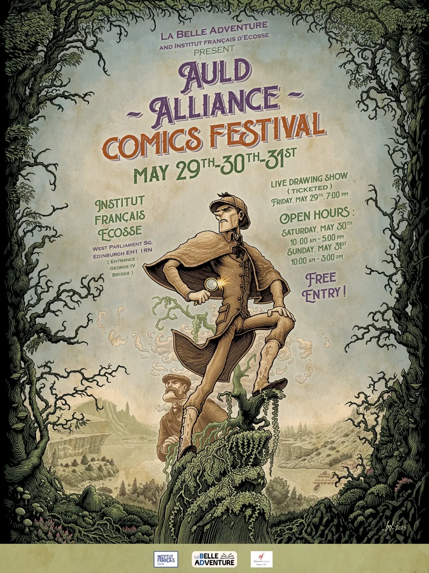 Auld Alliance Comics Festival 2026 29th, 30th & 31st May 2026 Institut Français d’Écosse West Parliament Square Edinburgh EH1 1RF