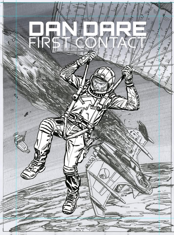 Dan Dare: First Contact Cover Art Pitch by Chris Weston (Unused)