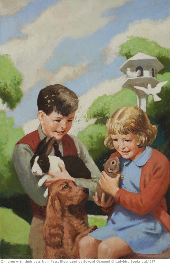 Edward Osmond’s cover art for the Ladybird Book of Pets by George Cansdale