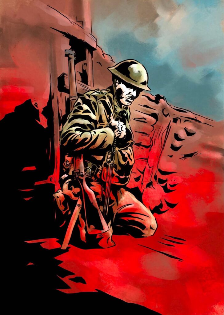 Faces of War (Sector 13, 2026) - Art by Mal Earl