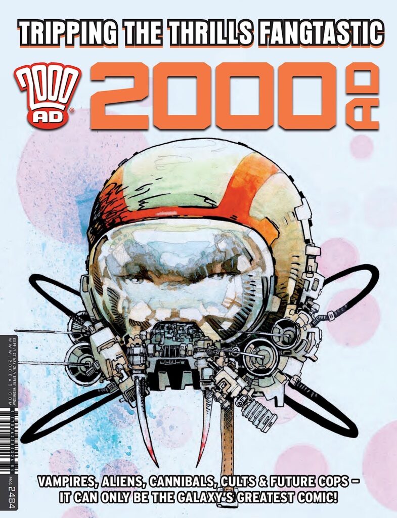2000AD Prog 2484
Release Date: 27th May £3.99
Lunar Release Date: 10th June $7.99
Cover: Joe Currie