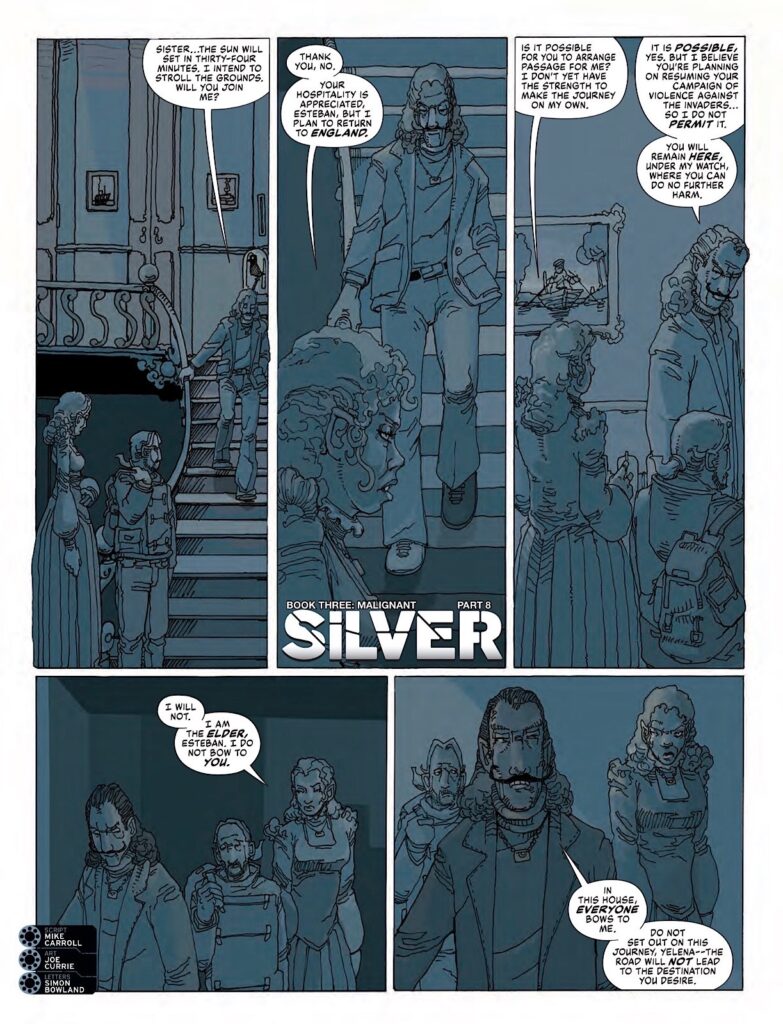 2000AD Prog 2484 | SILVER // MALIGNANT By Mike Carroll (Writer) Joe Currie (Artist) Simon Bowland (Letterer)