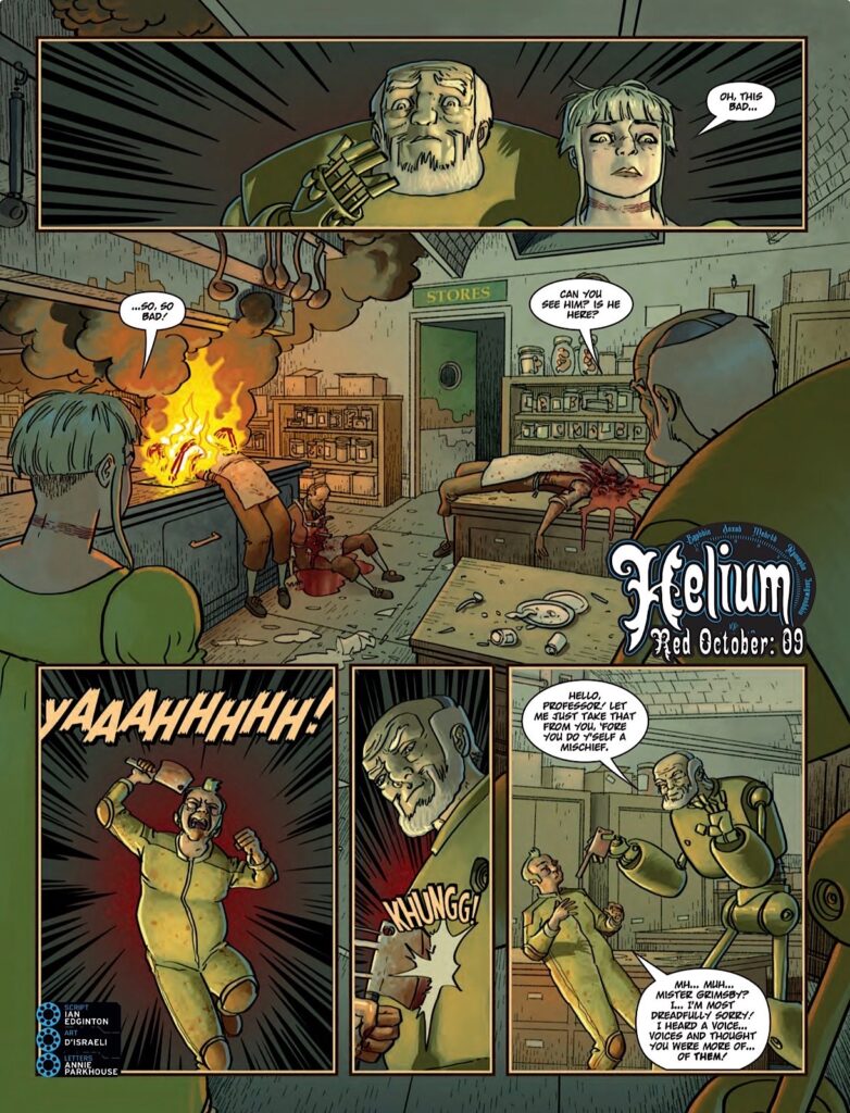 2000AD Prog 2484 | HELIUM // RED OCTOBER
By Ian Edginton (Writer) D'Israeli (Artist) Annie Parkhouse (Letterer)
