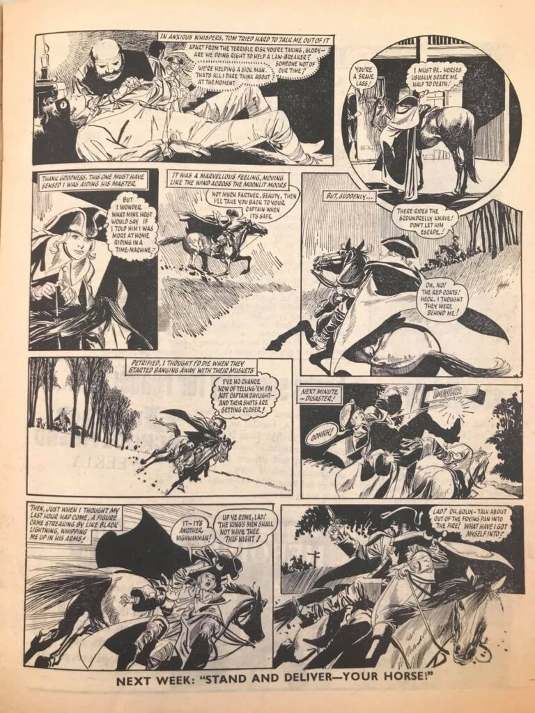 “Glory Knight: Time Travel Courier” for June and School Friend - art by John M. Burns