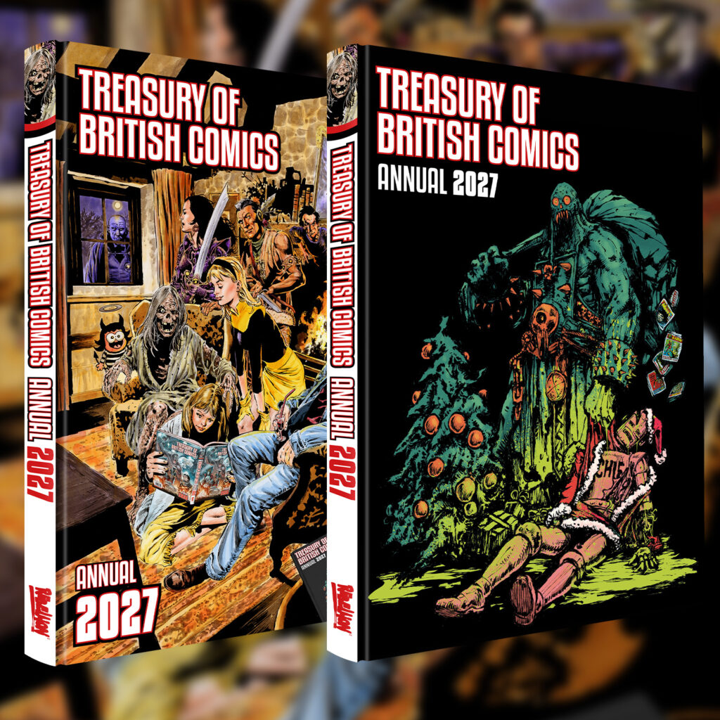 The Treasury of British Comics Annual - Hardback Cover by Mike Perkins, webshop Exclusive Cover by Godmachine