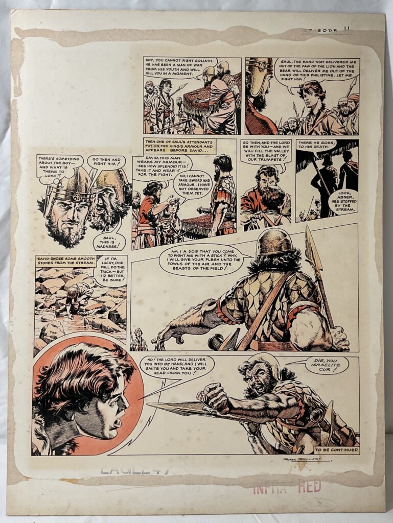 Original "The Shepherd King" art for EAGLE volume 9 No. 47 (1956) by Frank Bellamy