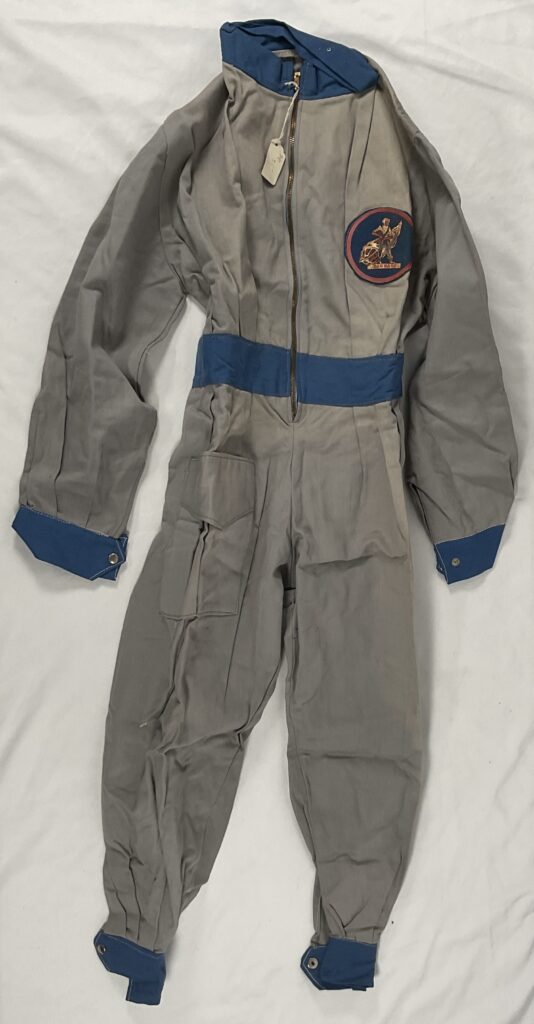 Dan Dare children’s playsuit, size 19 1/2, licensed by Eagle comics with a Dan Dare patch on the chest