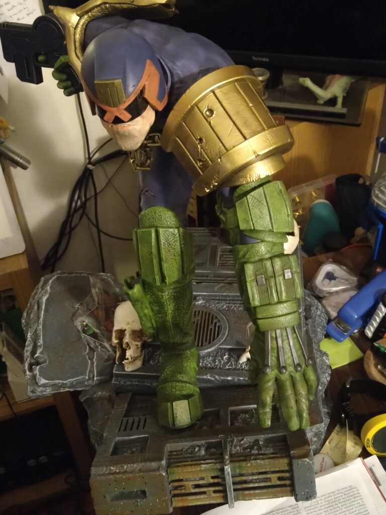 Limited-Edition Judge Dredd 2000 AD Statue by Jock | Photo: Luke Williams