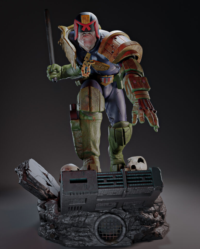 Limited-Edition Judge Dredd 2000 AD Statue by Jock