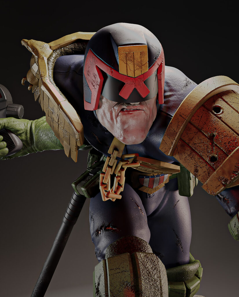 Limited-Edition Judge Dredd 2000 AD Statue by Jock