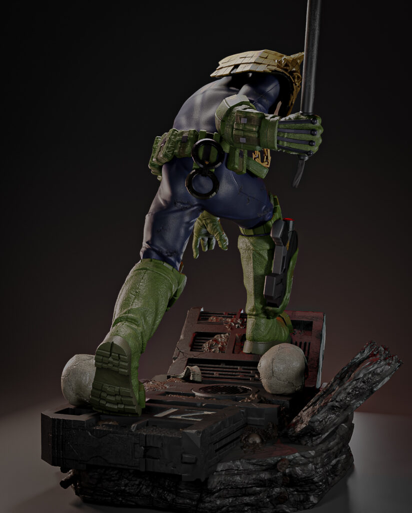 Limited-Edition Judge Dredd 2000 AD Statue by Jock