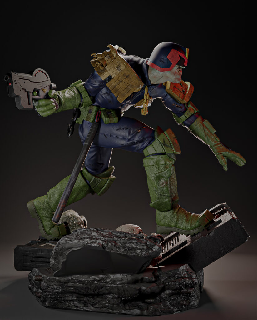 Limited-Edition Judge Dredd 2000 AD Statue by Jock