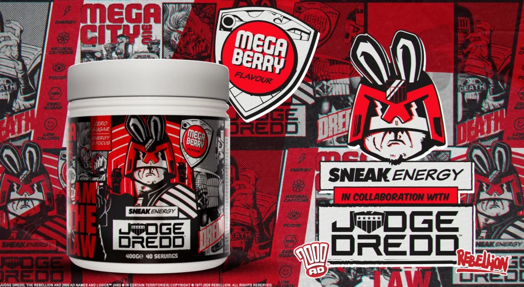 Rebellion partners with Sneak Energy to launch Judge Dredd sugar-free drinks