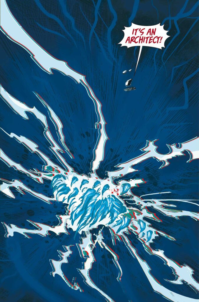 Salvation’s Child graphic novel by Adrian Tchaikovsky, cover by Steve Stone (Cosmic Lighthouse, 2026)