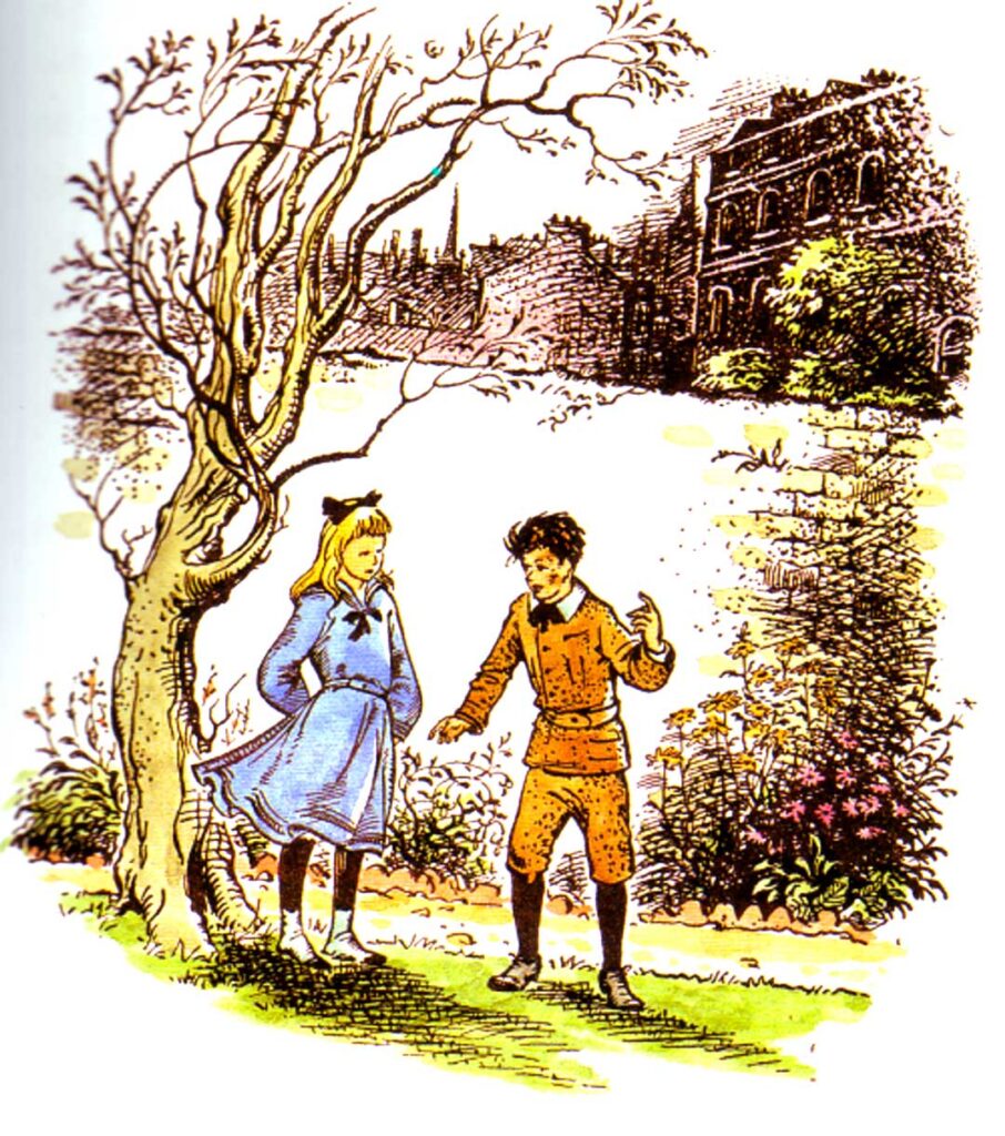 Polly and Diggory, from The Magician's Nephew by C.S. Lewis, one of Pauline Baynes illustrations for the original book