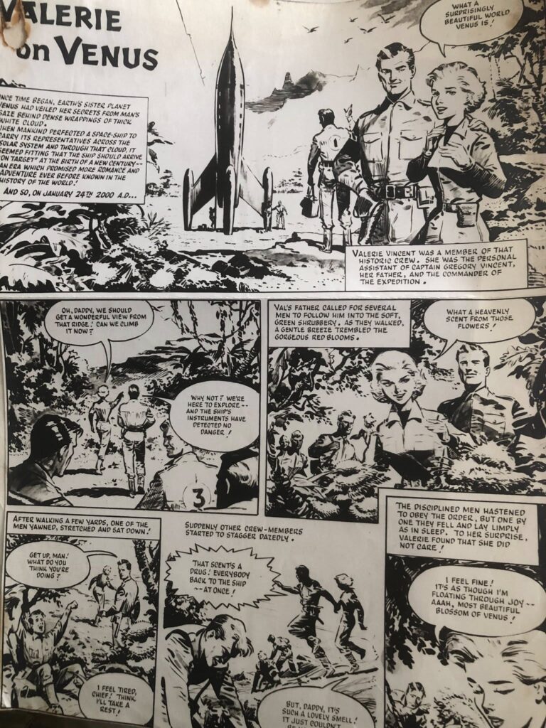 Valerie on Venus by David Motton, art by Bill Lacey, possibly unpublished