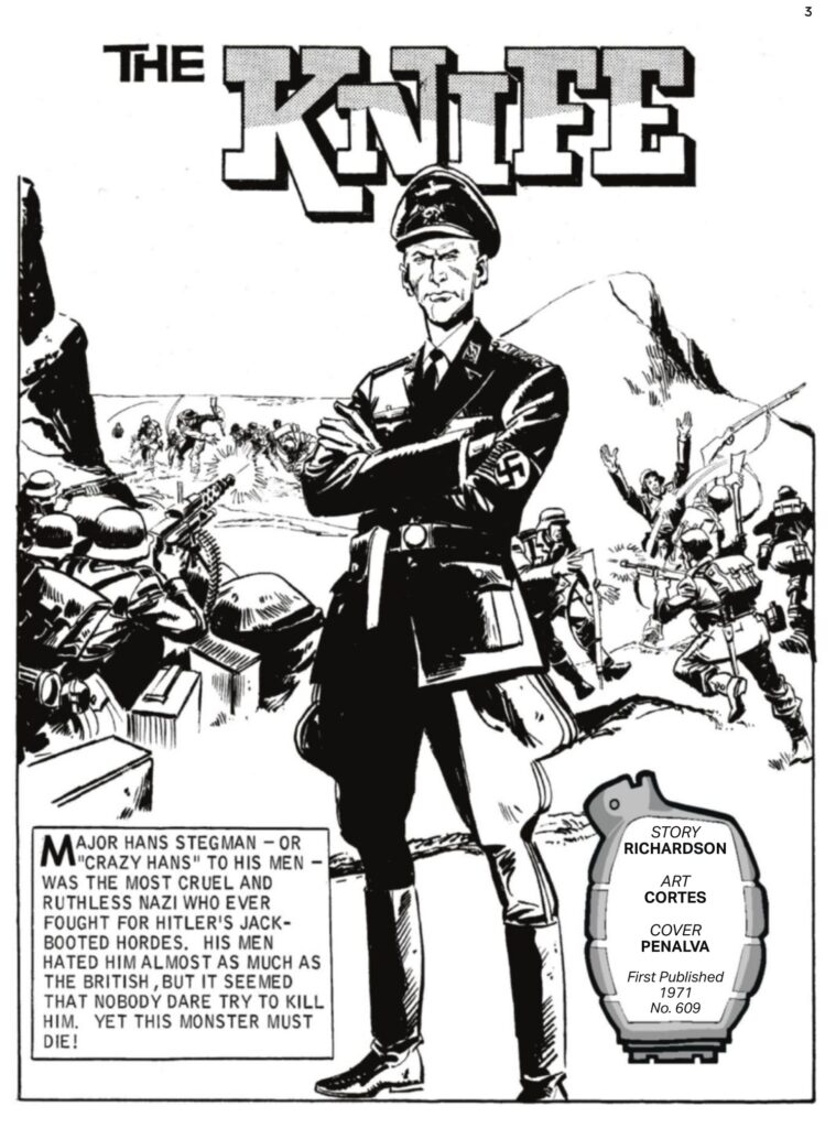Commando 5956 (Gold): The Knife Story: Richardson | Internal Art: Cortes | Cover Art: Penalva First published 1971 as No.609