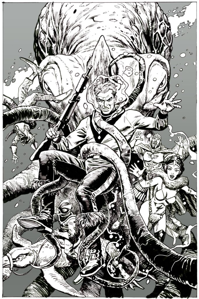 Flash Gordon 1995 Cover Art by Chris Weston - inks
