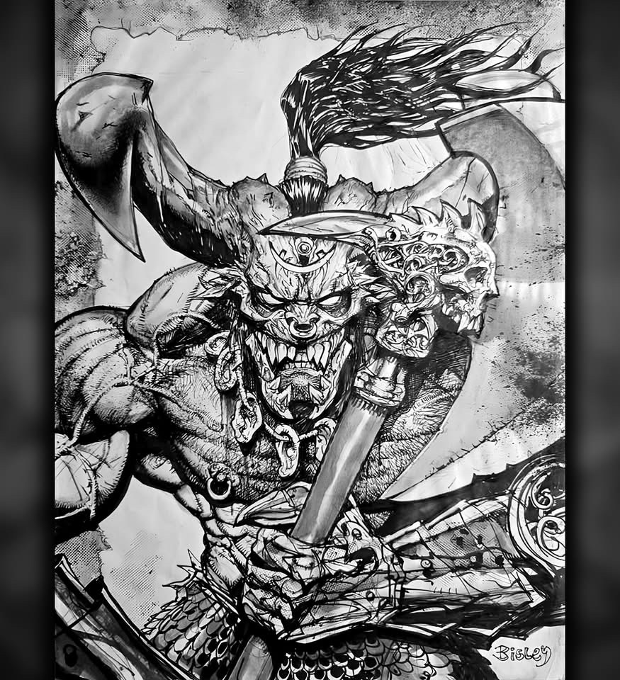 V - The Baal Cycle Continued, created by Steve Bull and Ade Hughes (The77 Publishing, 2026) - Cover Pencils by Simon Bisley