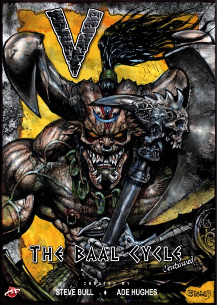V - The Baal Cycle Continued, created by Steve Bull and Ade Hughes (The77 Publishing, 2026) - Cover by Simon Bisley