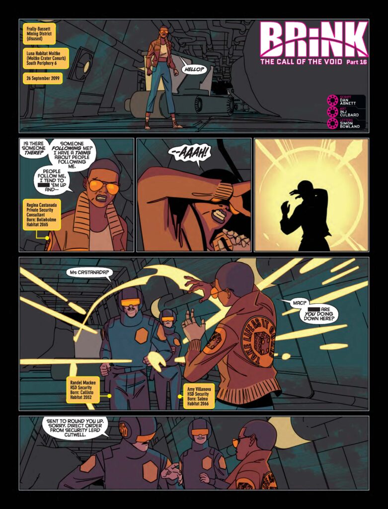 2000AD 2487 - BRINK // THE CALL OF THE VOID
By Dan Abnett (Writer) INJ Culbard (Artist) Simon Bowland (Letterer)