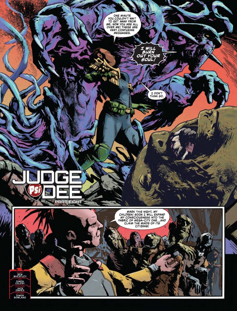 2000AD 2487 - JUDGE DEE
By Ben Wheatley (Writer) Simon Coleby (Artist) Jack Davies (Colourist) Simon Bowland (Letterer) 