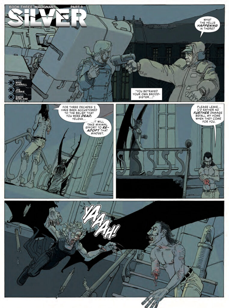2000AD Prog 2485 - SILVER // MALIGNANT
By Mike Carroll (Writer) Joe Currie (Artist) Simon Bowland (Letterer)