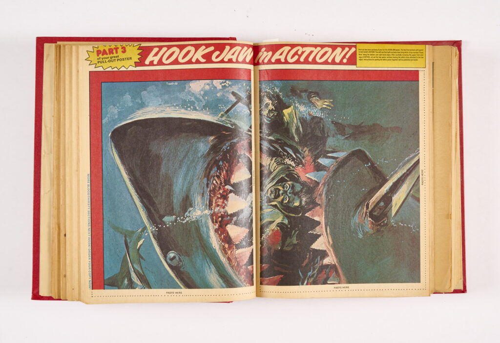 Action (14 Feb-25 Dec 1976) 34 issues including No 1 wfg Red Arrow from The IPC Editorial Archive. Missing issues: 28 Feb, 13 March, 10, 17, 24 April and 1 May and the banned 23 October. So 30 of the pre-ban issues are present along with all 4 post-ban issues. Starring Dredger, Hook Jaw, Hellman of Hammer Force, The Running Man, The Coffin Sub and Death Game 1999. No 1 and a few further issues [vg+/fn-], balance [fn/vfn+] (34)