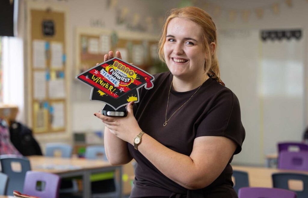 Beano Britain's Funniest Teacher 2026 - Beano 4340 reveals Beano Britain's Funniest Class 2026 - Bethan Cove at Joy Lane Primary School in Whitstable, Kent