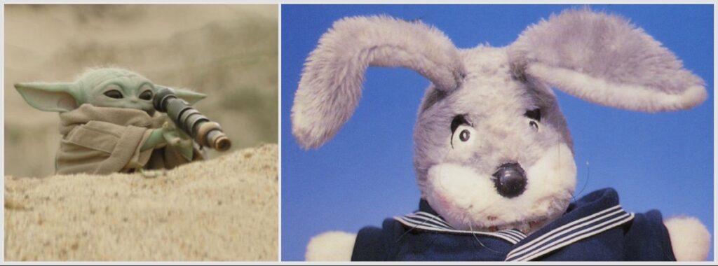 We’re not sure if a battle between Grogu and Gus Honeybun is the kind of crossover anyone wants to see