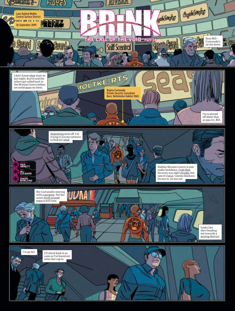 2000AD Prog 2485 - BRINK // THE CALL OF THE VOID
By Dan Abnett (Writer) INJ Culbard (Artist) Simon Bowland (Letterer)