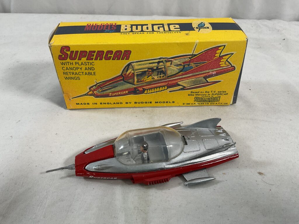 Budgie restored diecast Supercar in repro box