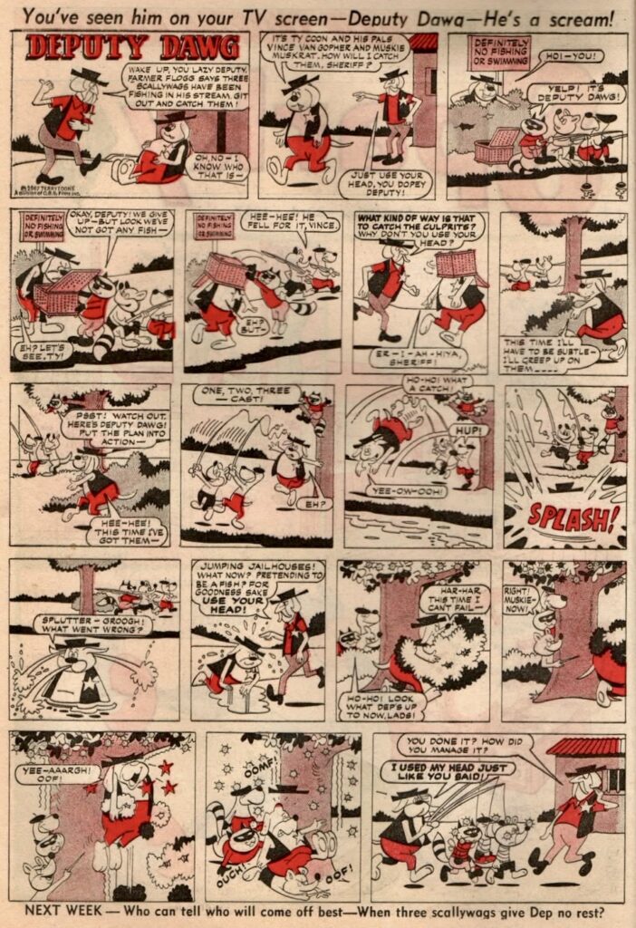 “Deputy Dawg” makes his debut in Sparky, drawn by James Malcolm. With thanks to Alan Smith
