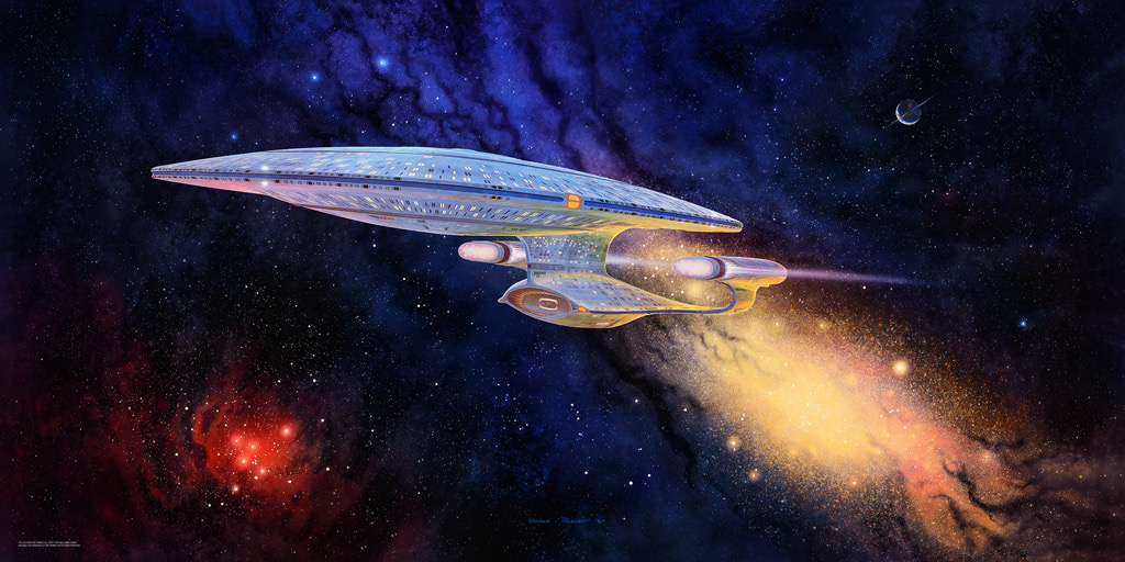 Star Trek: The Next Generation - Ready Room Enterprise D Painting | Art By Andrew Probert & Rick Sternbach | Restored By Matt Ferguson | Edition of 20 | 60x40 inches | Fine Art Giclee Print | Poster - £249.99 / Approx $350 TBC