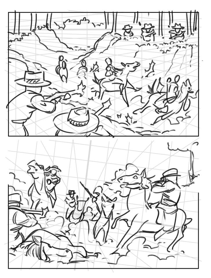 Commando 5963 (Home of Heroes): Commandos Vs Cowboys by Marc Viure - Layouts