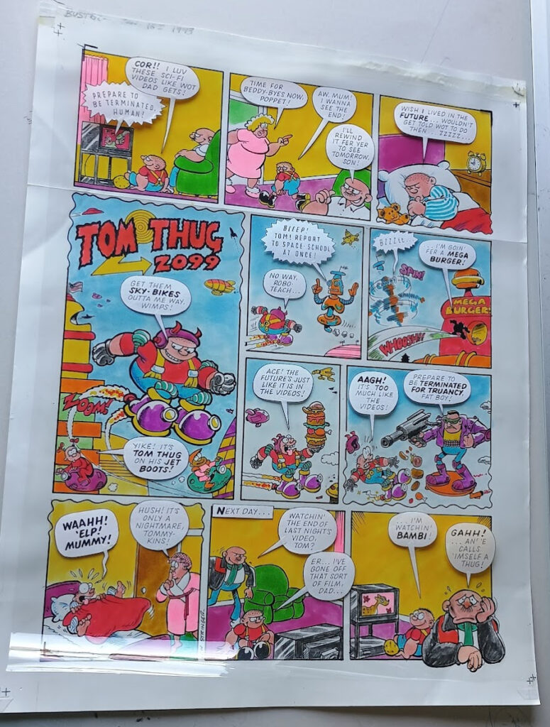 “Tom Thug” strip by Lew Stringer created for Buster, which ran in the issue cover dated 16th January 1993