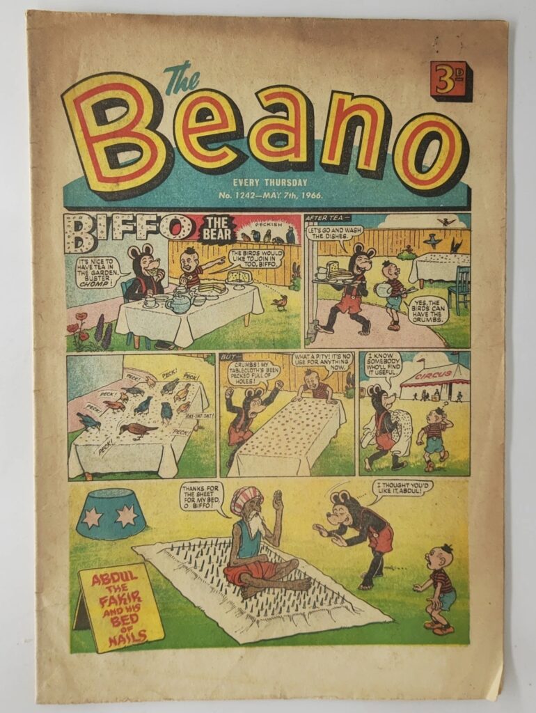 The Beano – No. 1242, cover dated 7th May 1966, featured on the cover of an album by the legendary Eric Clapton