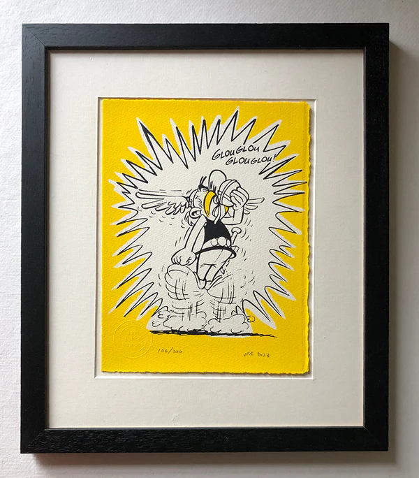 Asterix Print by John Patrick Reynolds - Asterix Drinks Magic Potion