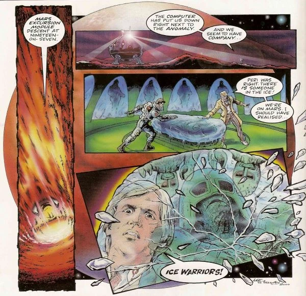 A Big Finish preview illustration by Lee Sullivan for Justin Richards’ Fifth Doctor audio drama, 'Red Dawn'. “ Very sad to hear of the death of the talented writer Justin Richards,” says Lee. “We didn't cross paths often, but he was lovely every time. Thoughts are with his family and friends.”