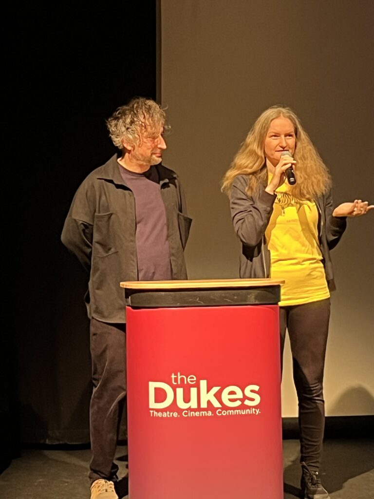 Thor Klein and Lena Vurma, directors of “Leonora in the Morning Light”, introduced a screening at The Dukes