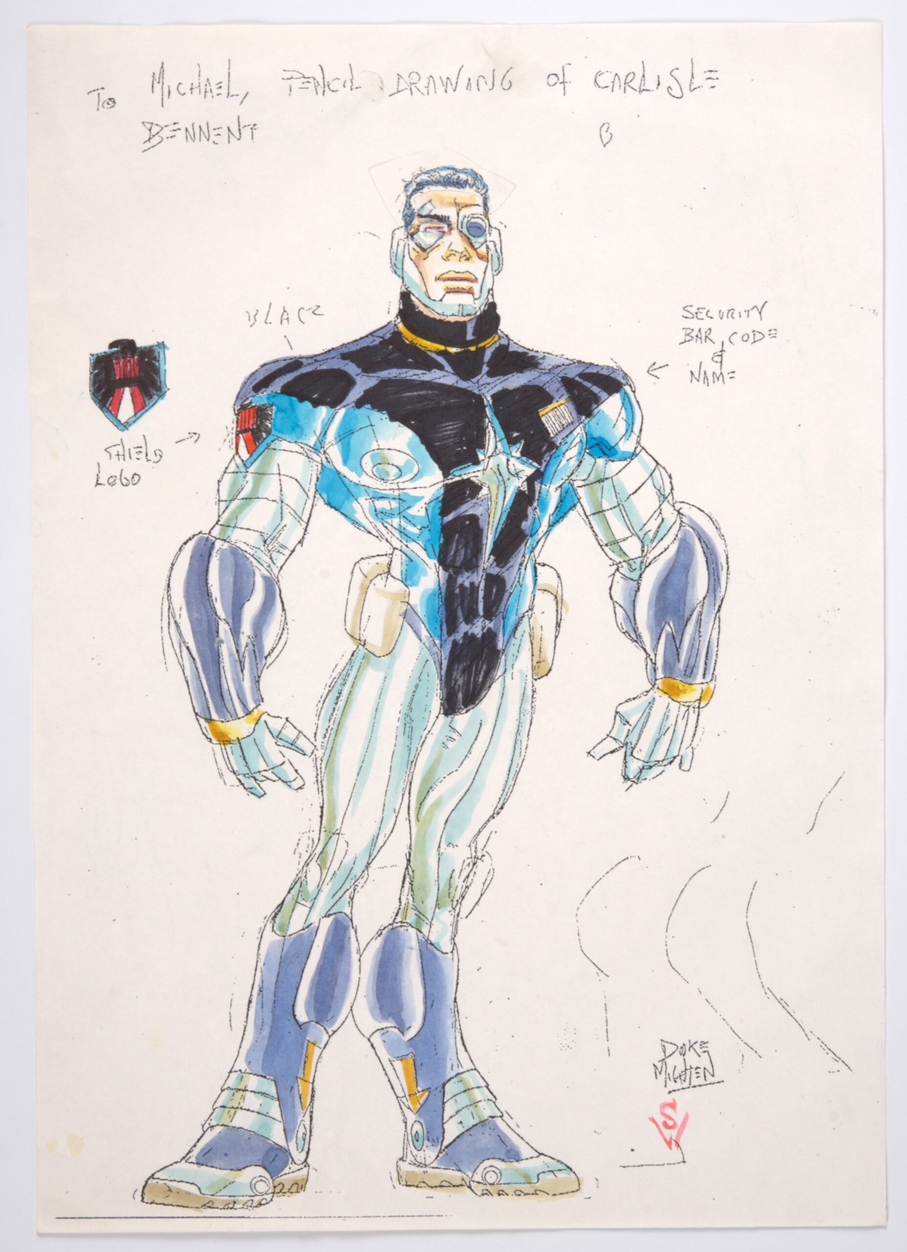 Marvel UK Red Mist 20-20 Character Design - Caleb