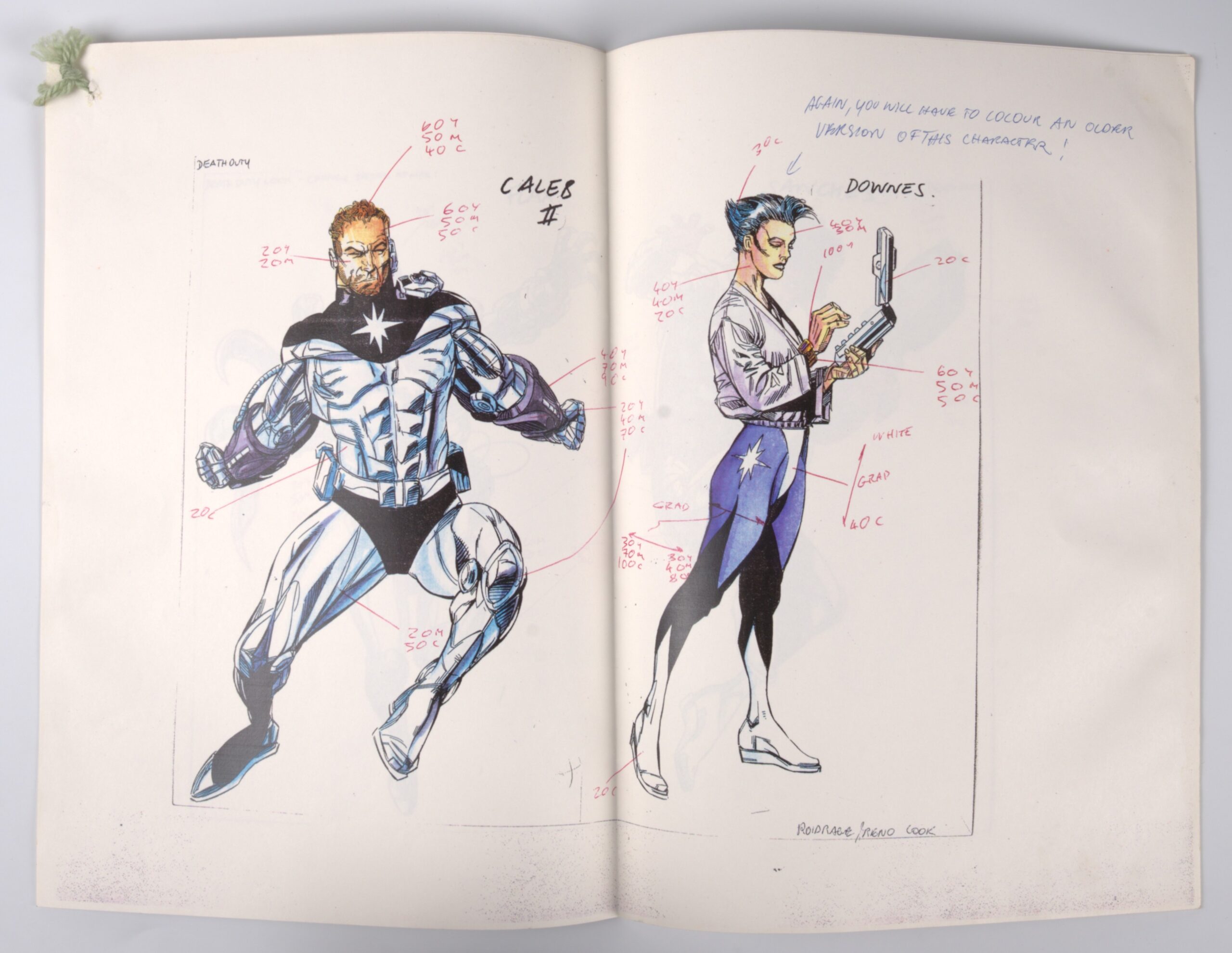 Marvel UK Red Mist 20-20 Character Design - Caleb and Downes