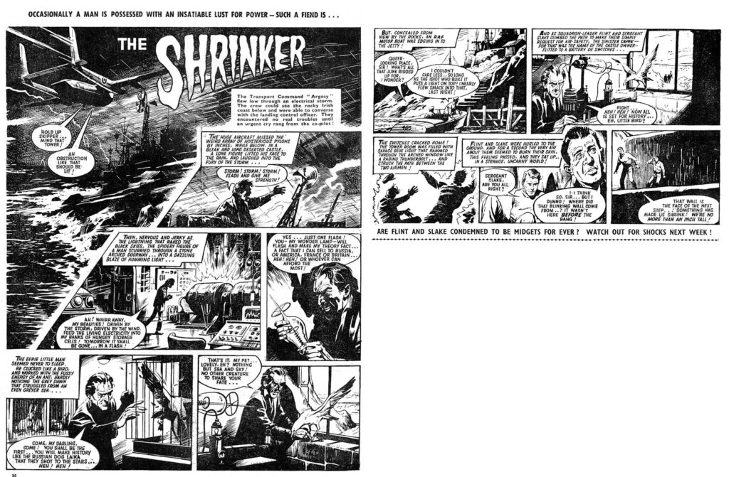 The opening episode of "The Shrinker", as featured in Valiant, cover dated 2nd March 1968