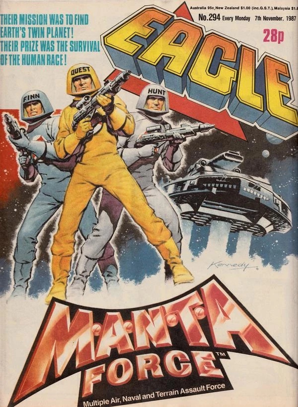 Eagle issue 294 Featuring Manta Force - cover by Ian Kennedy 
