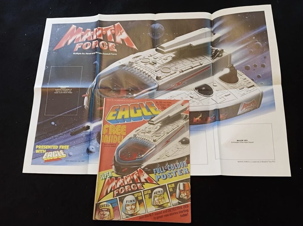 Eagle issue 285 with Manta Force poster | Via UK Comics on eBay
