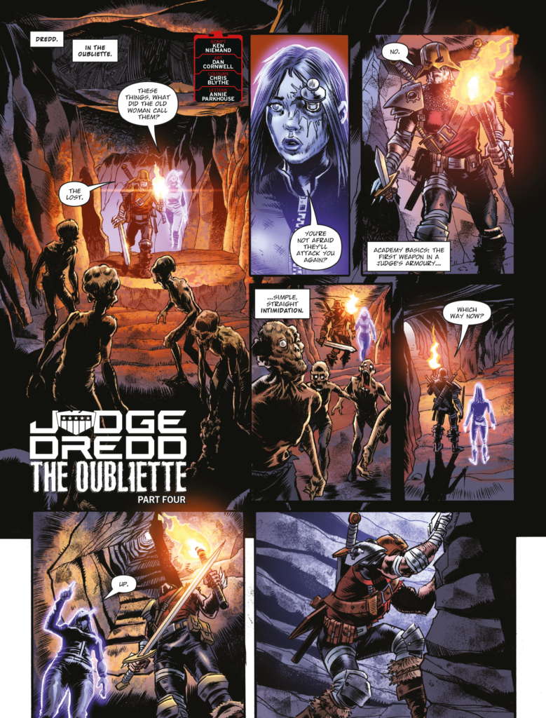 2000AD Prog 2486 - JUDGE DREDD // THE OUBLIETTE By Ken Niemand (Writer) Dan Cornwell (Artist) Chris Blythe (Colourist) Annie Parkhouse (Letterer)