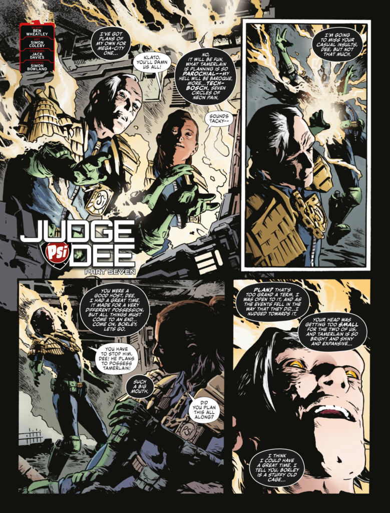2000AD Prog 2486 - JUDGE DEE By Ben Wheatley (Writer) Simon Coleby (Artist) Jack Davies (Colourist) Simon Bowland (Letterer)