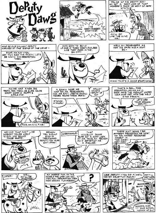 “Deputy Dawg” for TV Comic, drawn by Chas Sinclair
